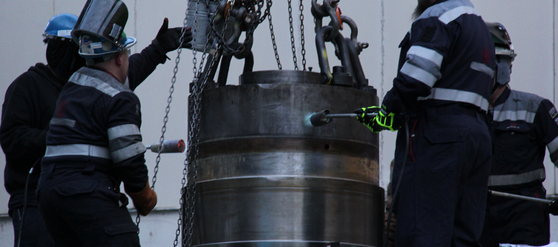 Crew disassembling 54MVA hydro Generator